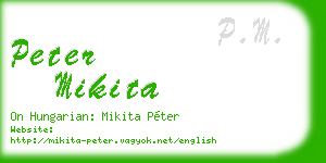 peter mikita business card